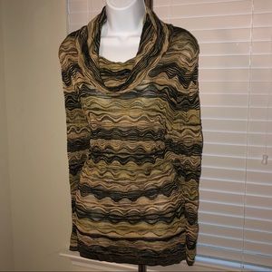 Jones New York Women’s Small Blouse Cowl Collar